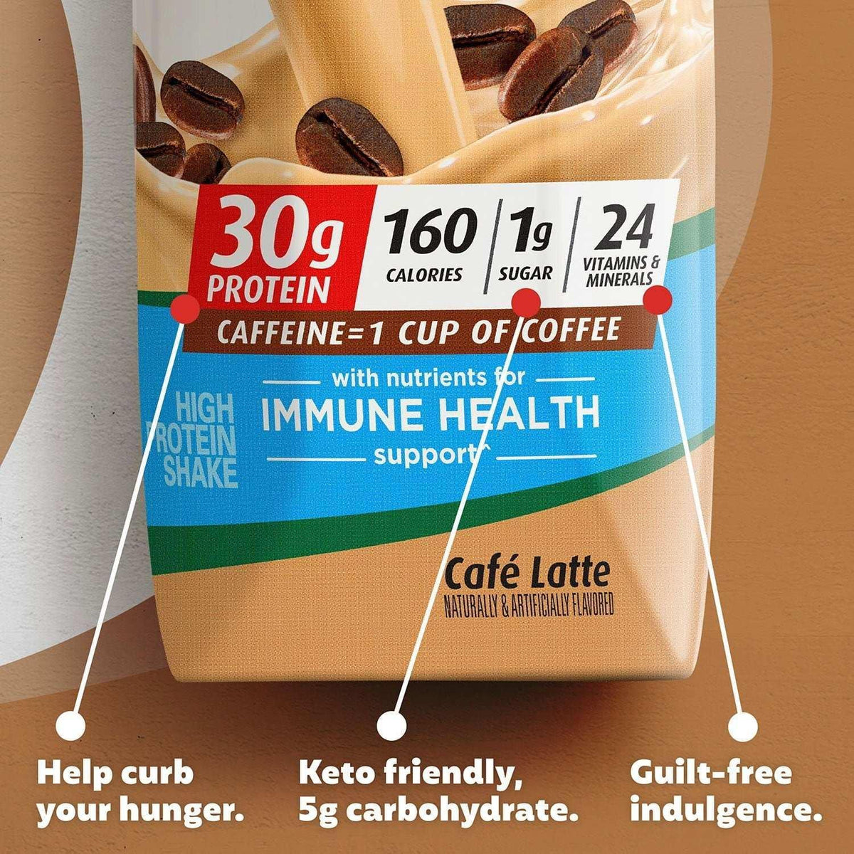 Premier Protein 30g High Protein Shake, Café Latte 11 fl. oz., 15 pk.