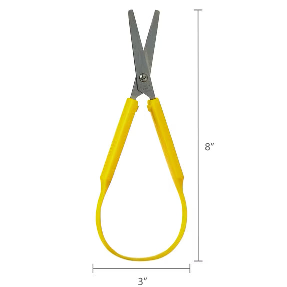 Pen+Gear 8" Yellow Adaptive Scissors with Easy Grip & Safety-First Design