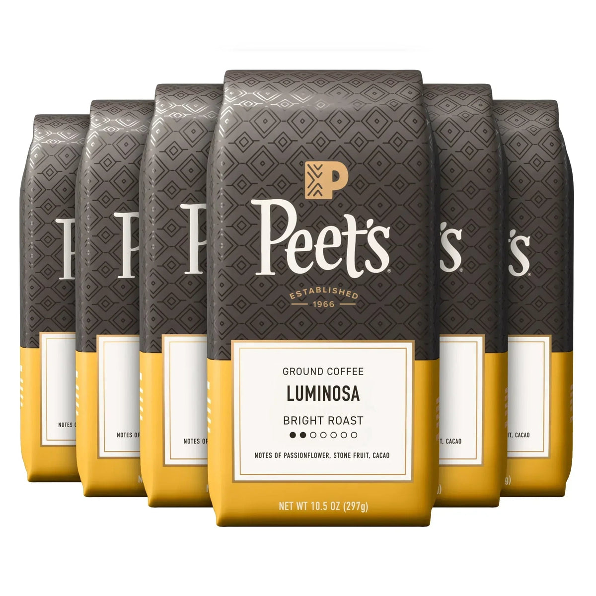 Peet's Coffee Luminosa Breakfast Blend Premium Light Roast Ground Coffee, Arabica, 10.5 oz