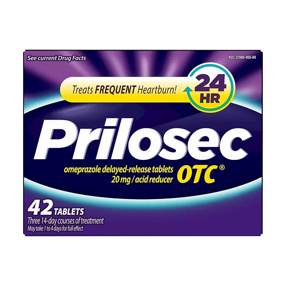 Prilosec OTC Acid Reducer, Omeprazole Delayed-Release 20 mg, 42 Tablets
