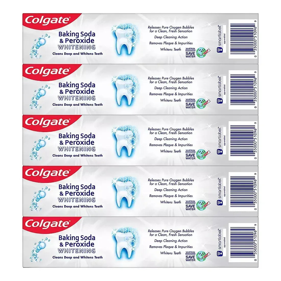 Colgate Baking Soda and Peroxide Whitening Toothpaste, 5 pk./8 oz. - Brisk Mint