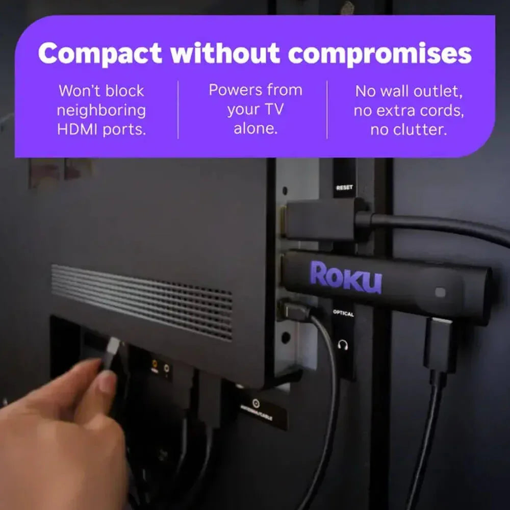 Roku Streaming Stick 2025 - HD Roku Streaming Device for TV with Voice Remote - Free & Live TV (3840R)