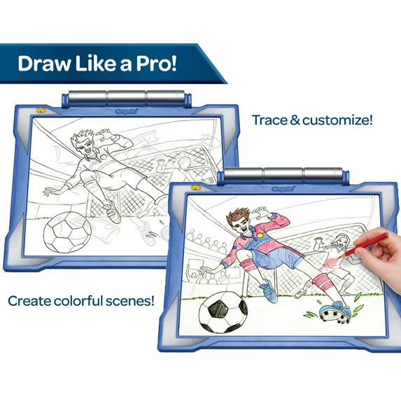 Crayola Light-Up Tracing Pad, Blue, Colored Pencils, Arts & Craft Supplies, Art Toys, Screen Free Activity, Gift for Kids & Artists