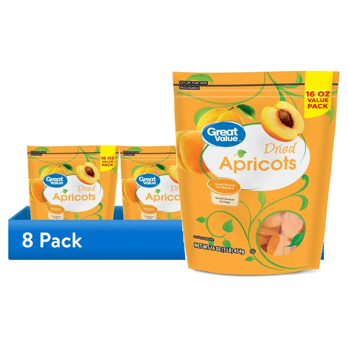 Great Value Dried Apricots, 16 oz