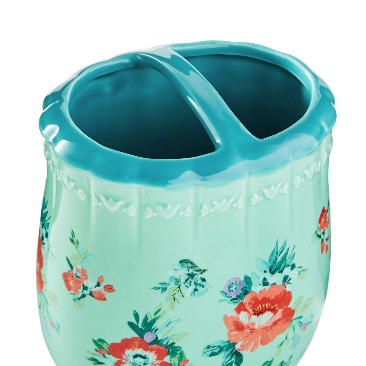 The Pioneer Woman Sweet Romance Stoneware 2 Piece Bath Accessories Set, Multi- Color