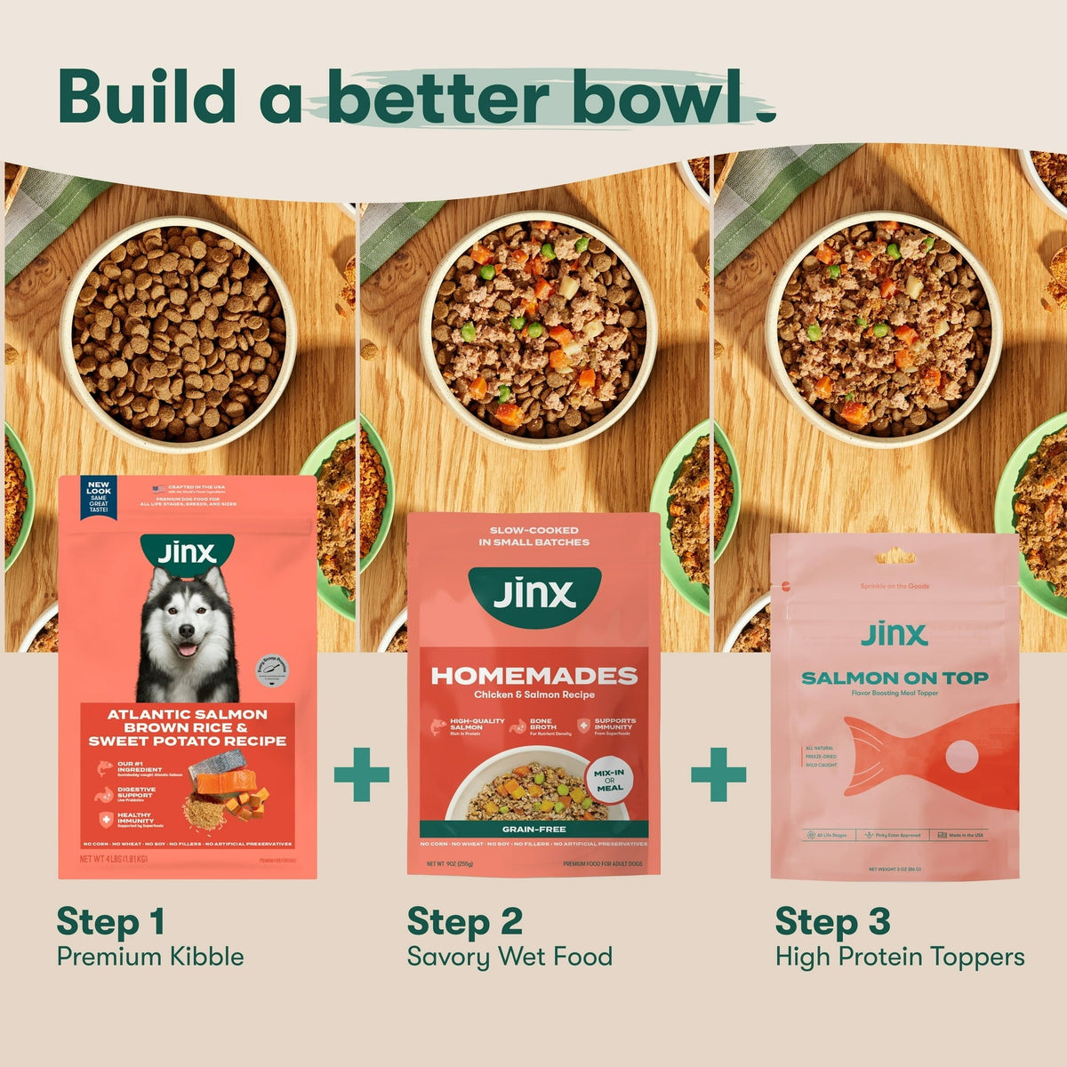 Jinx Salmon, Sweet Potato, & Carrot Grain Free Dry Dog Food, 4 lbs Bag