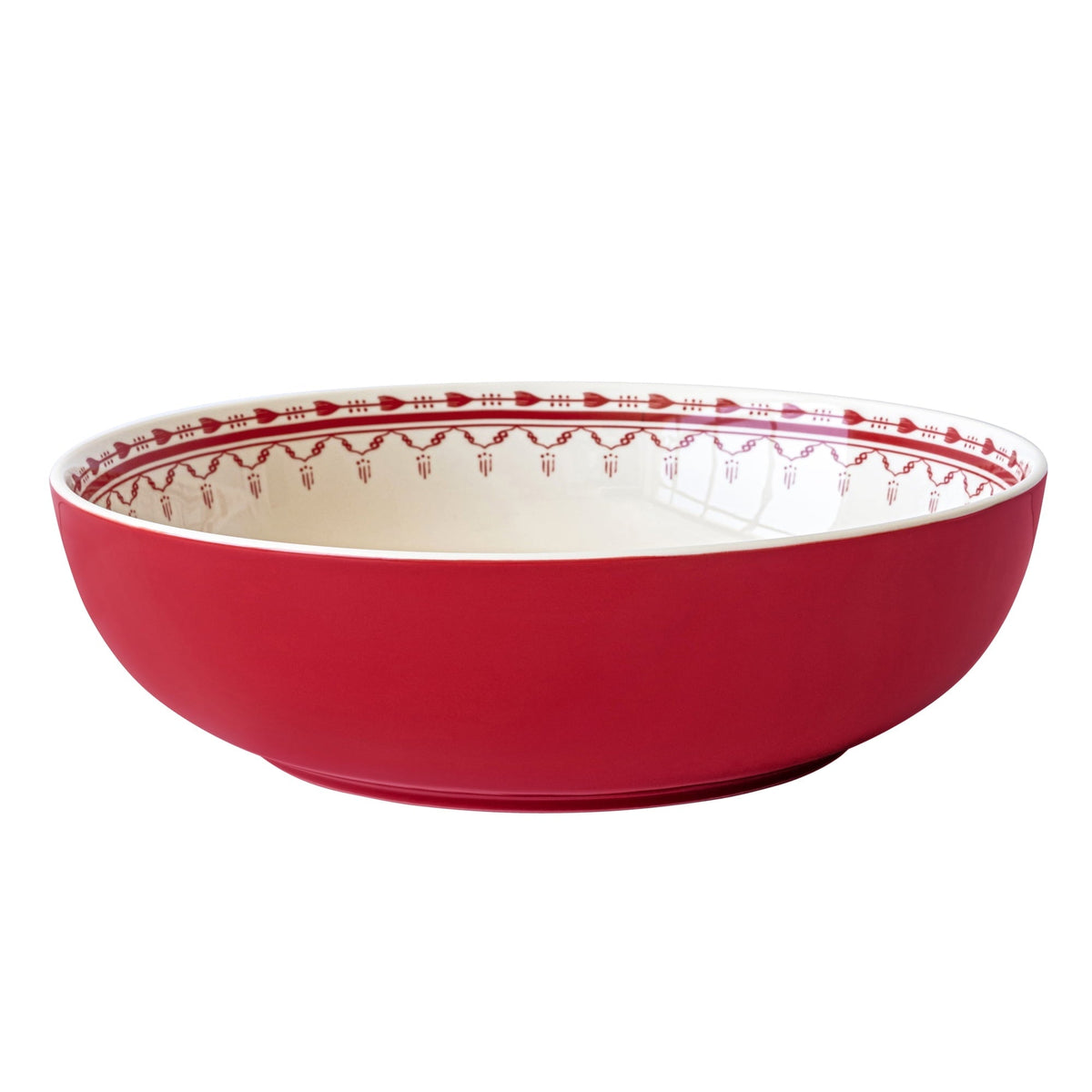 Sofia Home Red Stoneware Serve Bowl