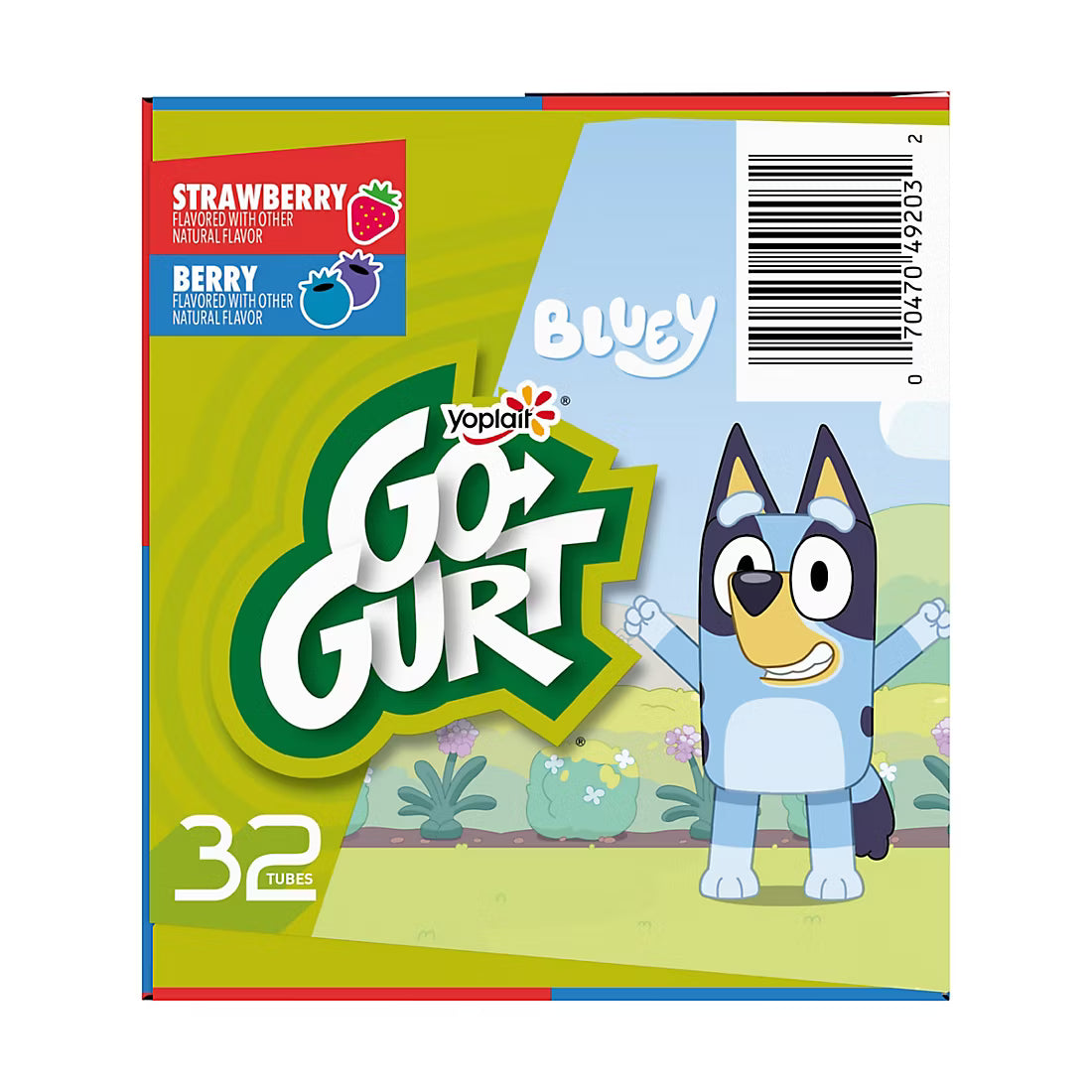 Yoplait GoGurt Yogurt, Tubes, Strawberry, Berry, 32 pk./2 oz.