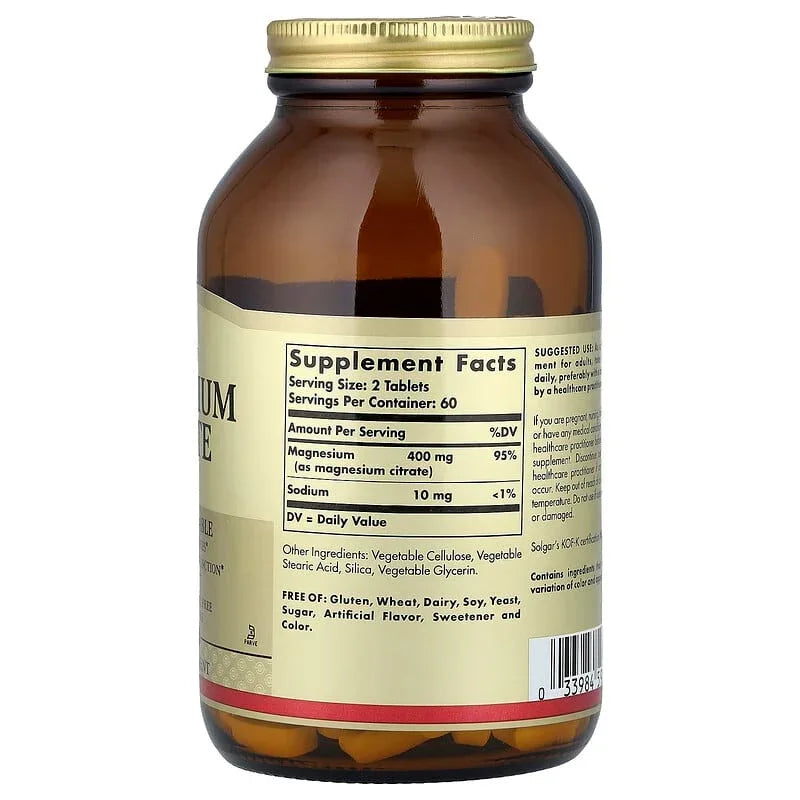Solgar, Magnesium Citrate, Tablets