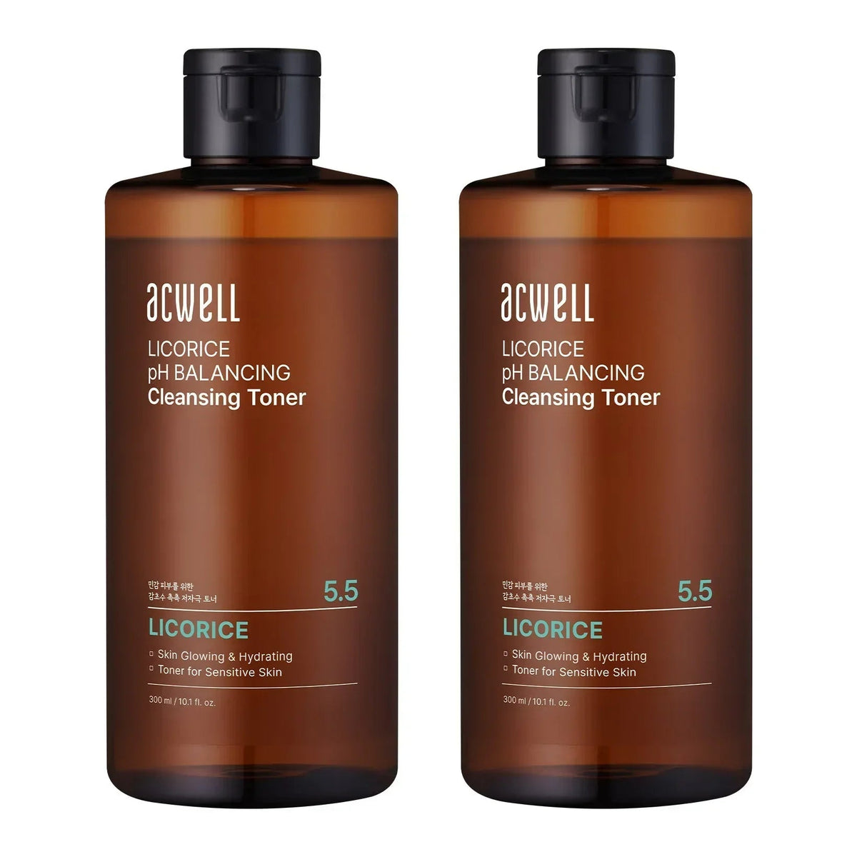 ACWELL Licorice pH Balancing Cleansing Toner, 10.14 fl oz, 2-pack