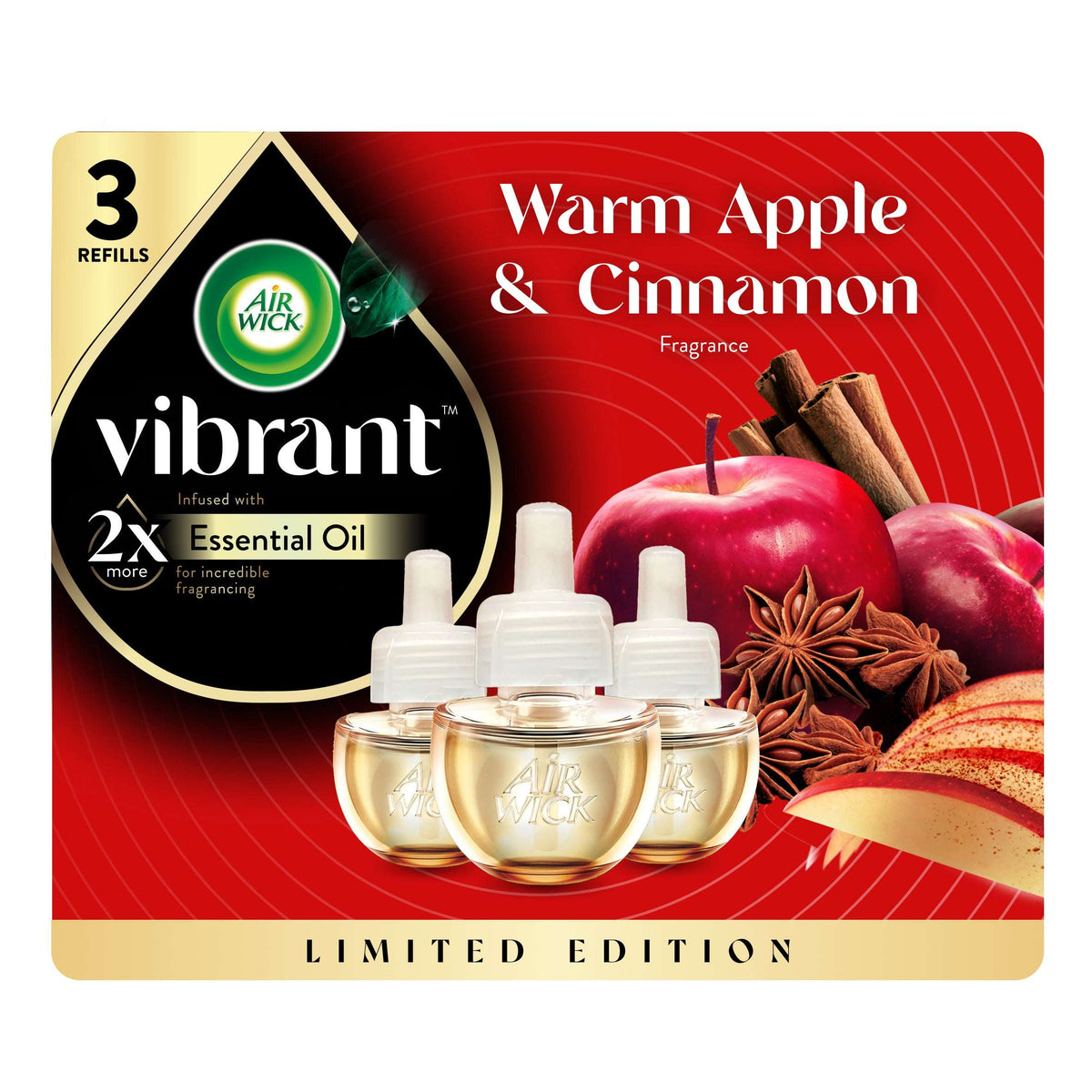 Air Wick Plug-In Scented Oil Air Freshener Warmer Refills, Ripe Cranberry and Currants, 4 Count
