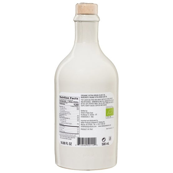 Arte Organic Extra Virgin Olive Oil, 2 Pack Ceramic Bottle, 33.8 fl oz. Total