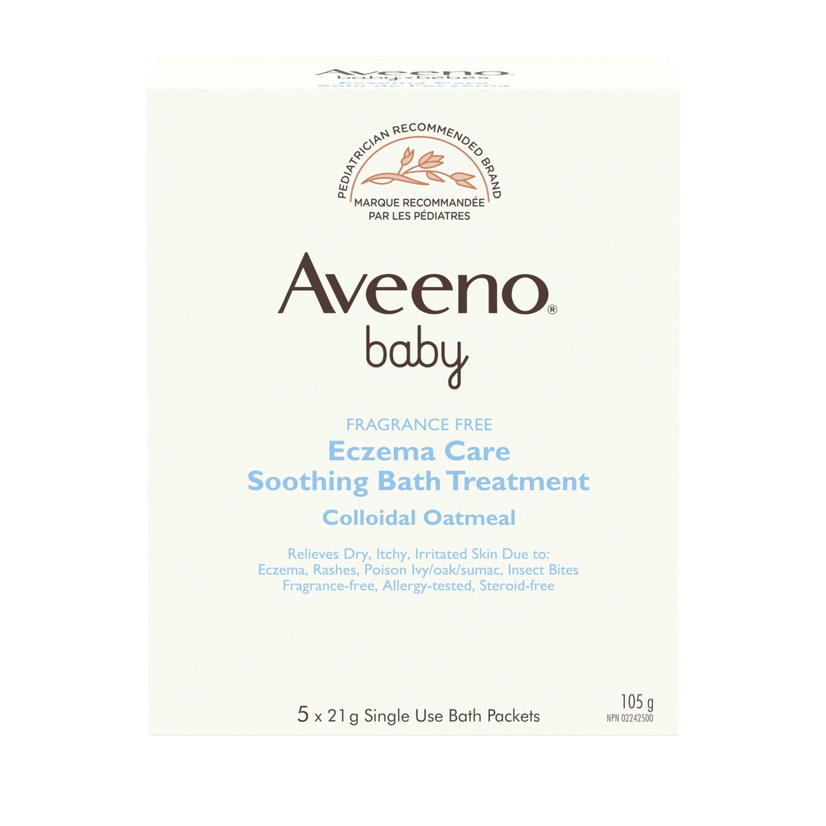 Aveeno Baby Eczema Therapy Soothing Bath Treatment, Oatmeal, 5 Count