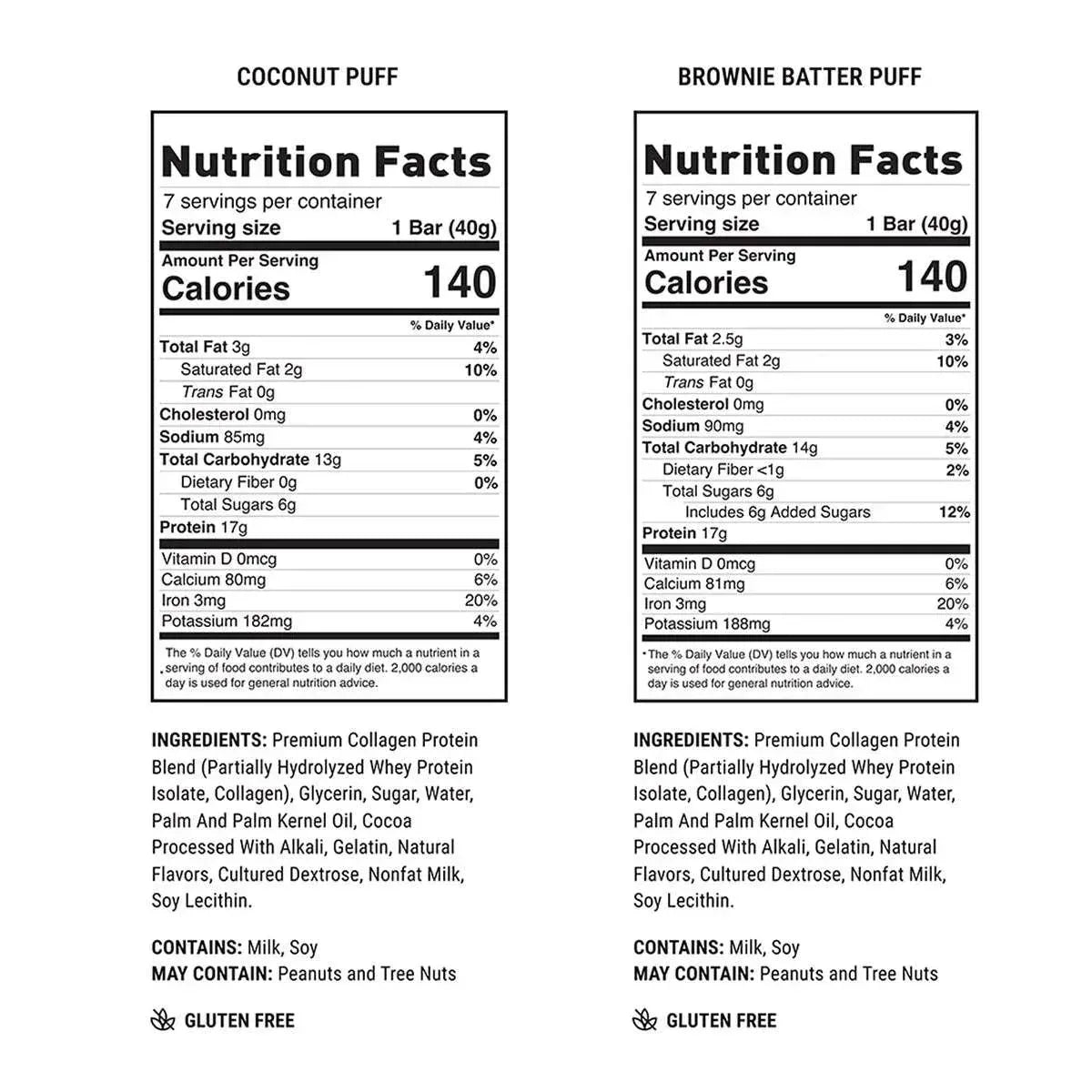 BUILT Puff Protein Bar, Variety Pack, 1.41 oz, 14-count