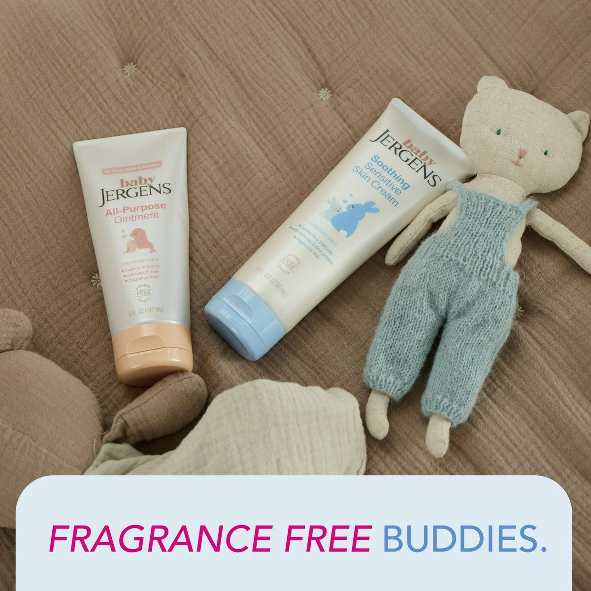 Baby Jergens Soothing Sensitive Skin Cream, Newborn Dry Skin, Fragrance-Free, 8 fl oz