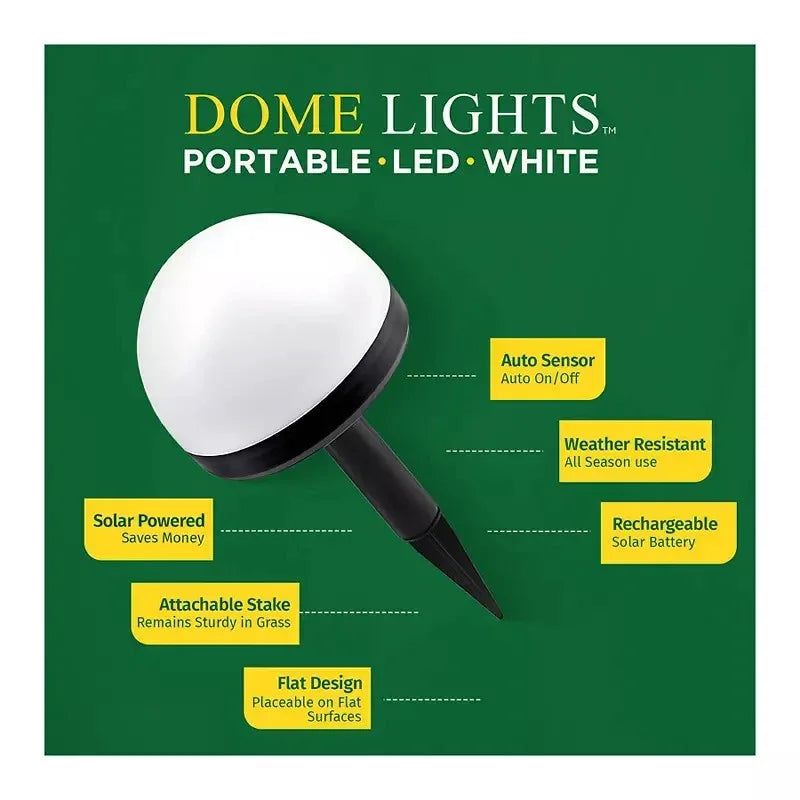 Bell + Howell Solar Dome Pathway Lights, 2x4 pk. (8 Total)