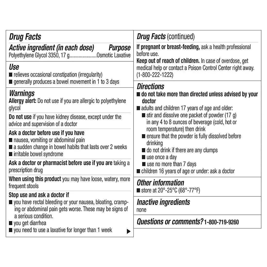Berkley Jensen ClearLax Powder Laxative, 26.9 oz Bottles, 2 Pack
