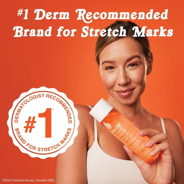 Bio-Oil Skincare Body Oil for Scars and Stretch Marks, Serum Hydrates Skin, 2 fl oz