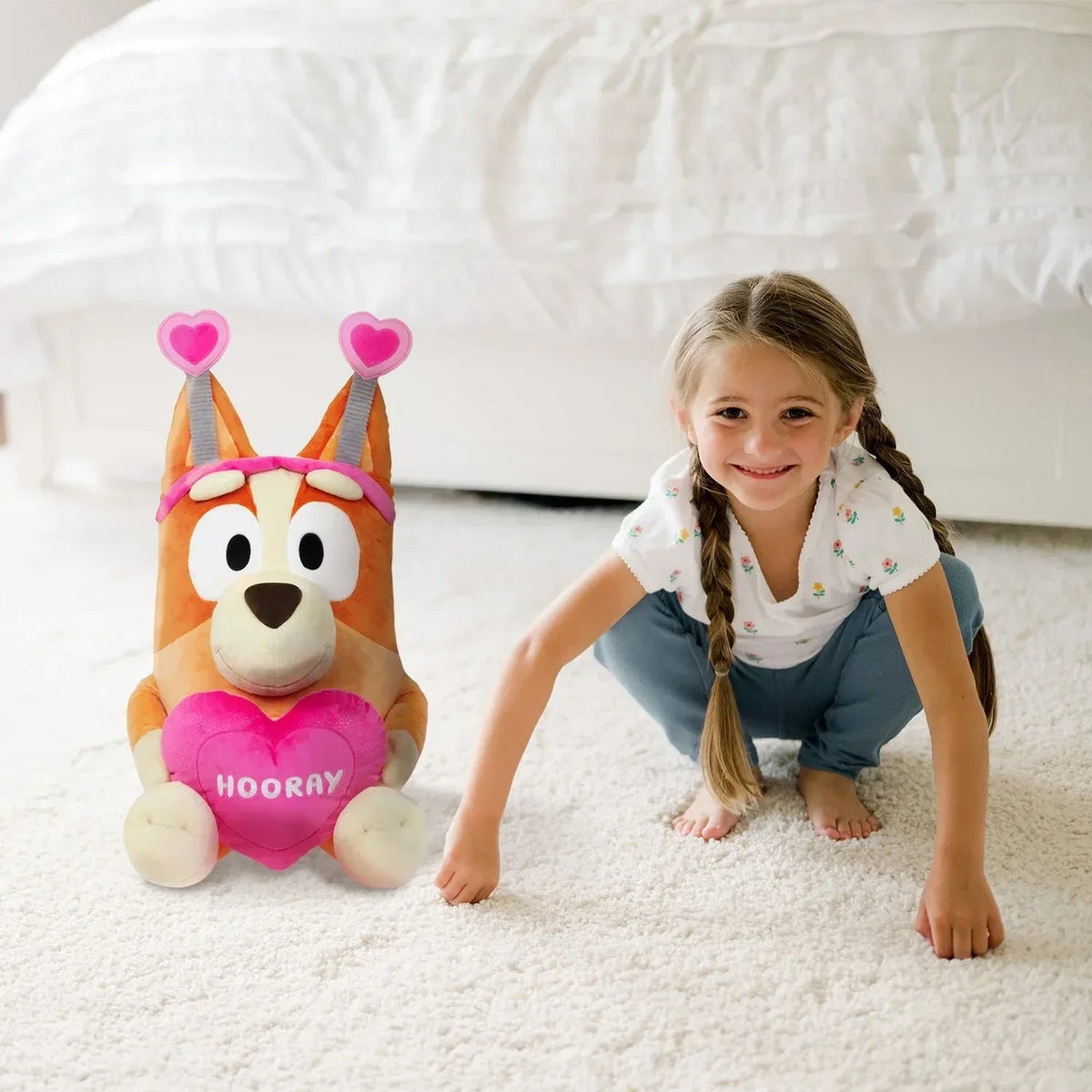 Bluey 28" Valentine Jumbo Plush