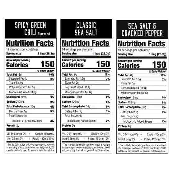 Boulder Canyon Kettle Style Potato Chips, Variety Pack, 1 oz, 36-count