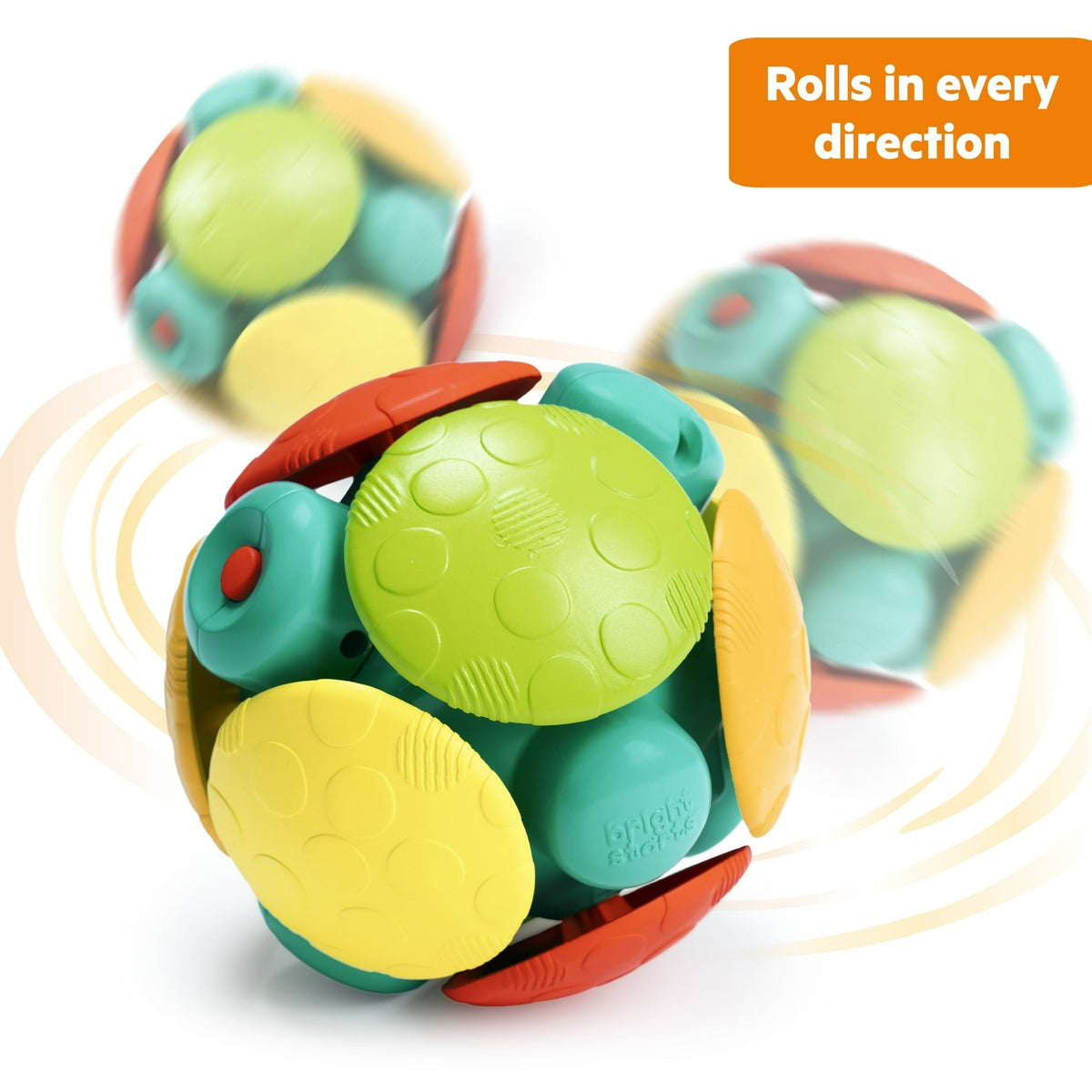 Bright Starts Wobble Bobble Crawl & Chase Baby Activity Ball Toy, Unisex, Ages 3 Months +