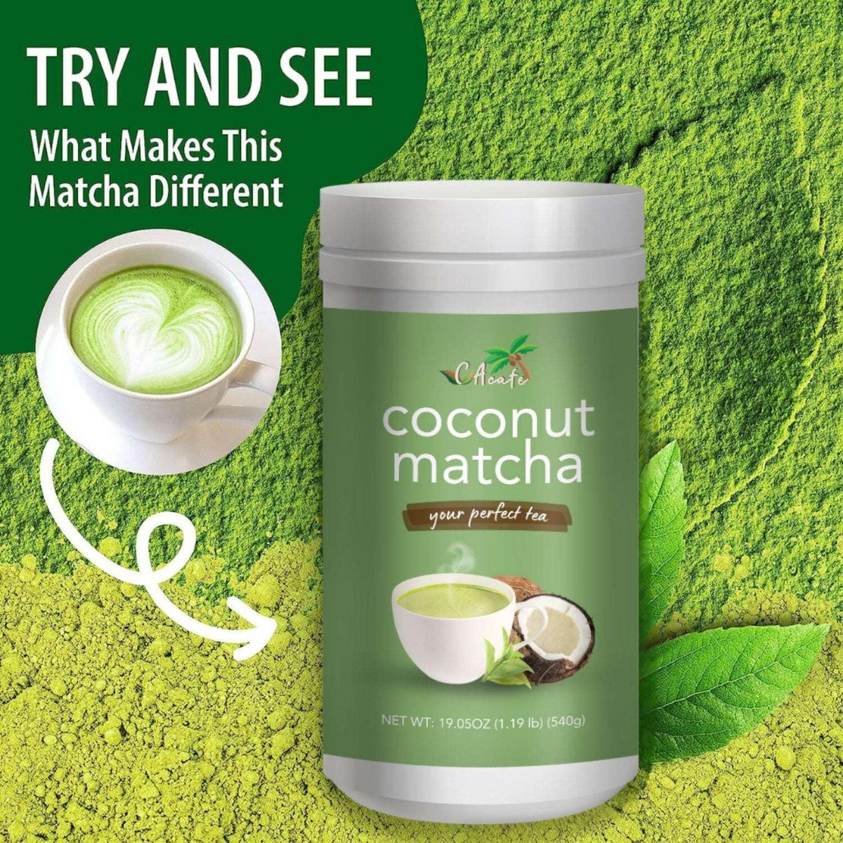 Cacafe Coconut Matcha (19.05 Oz.)