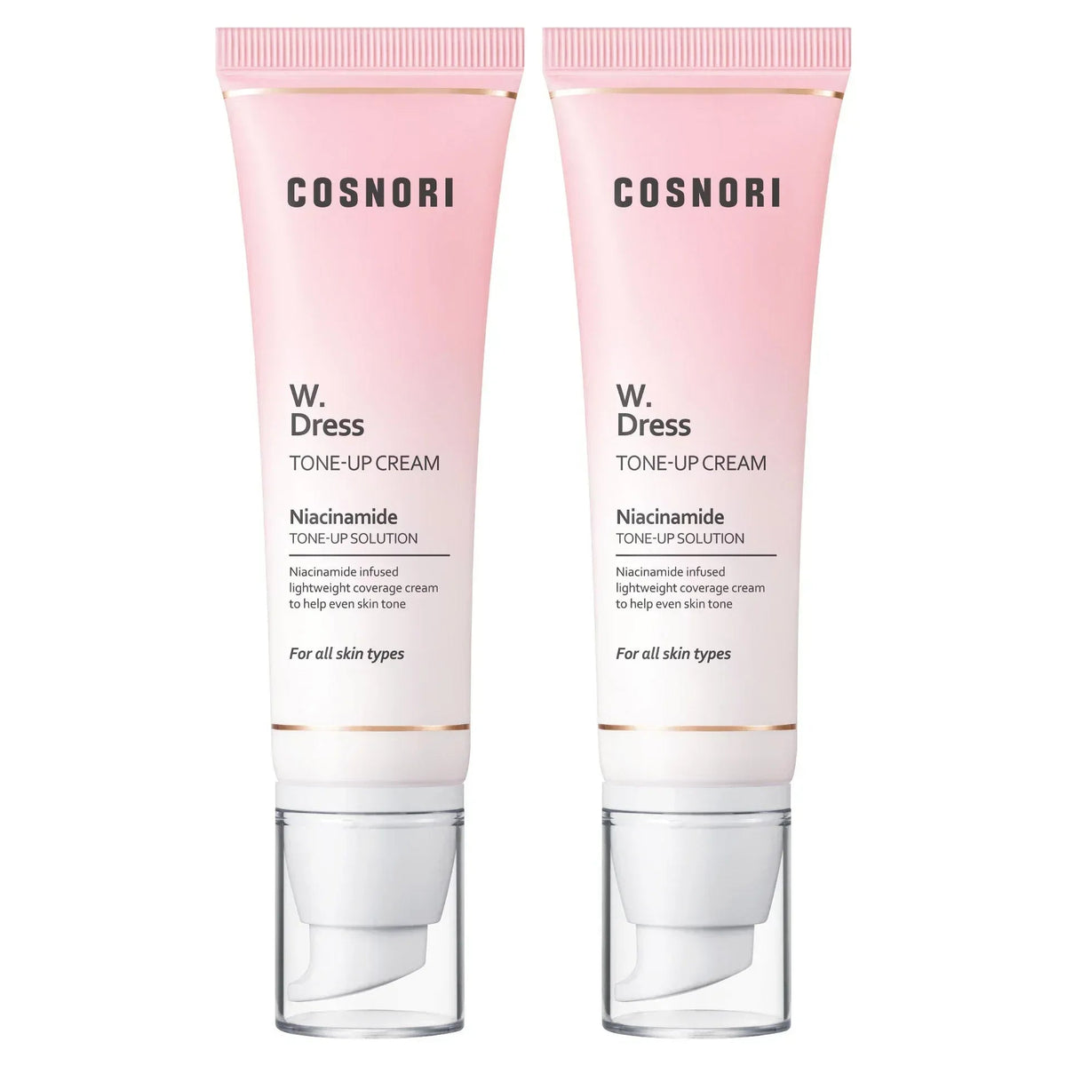 COSNORI W. Dress Tone-up Cream, 1.69 fl oz, 2-pack