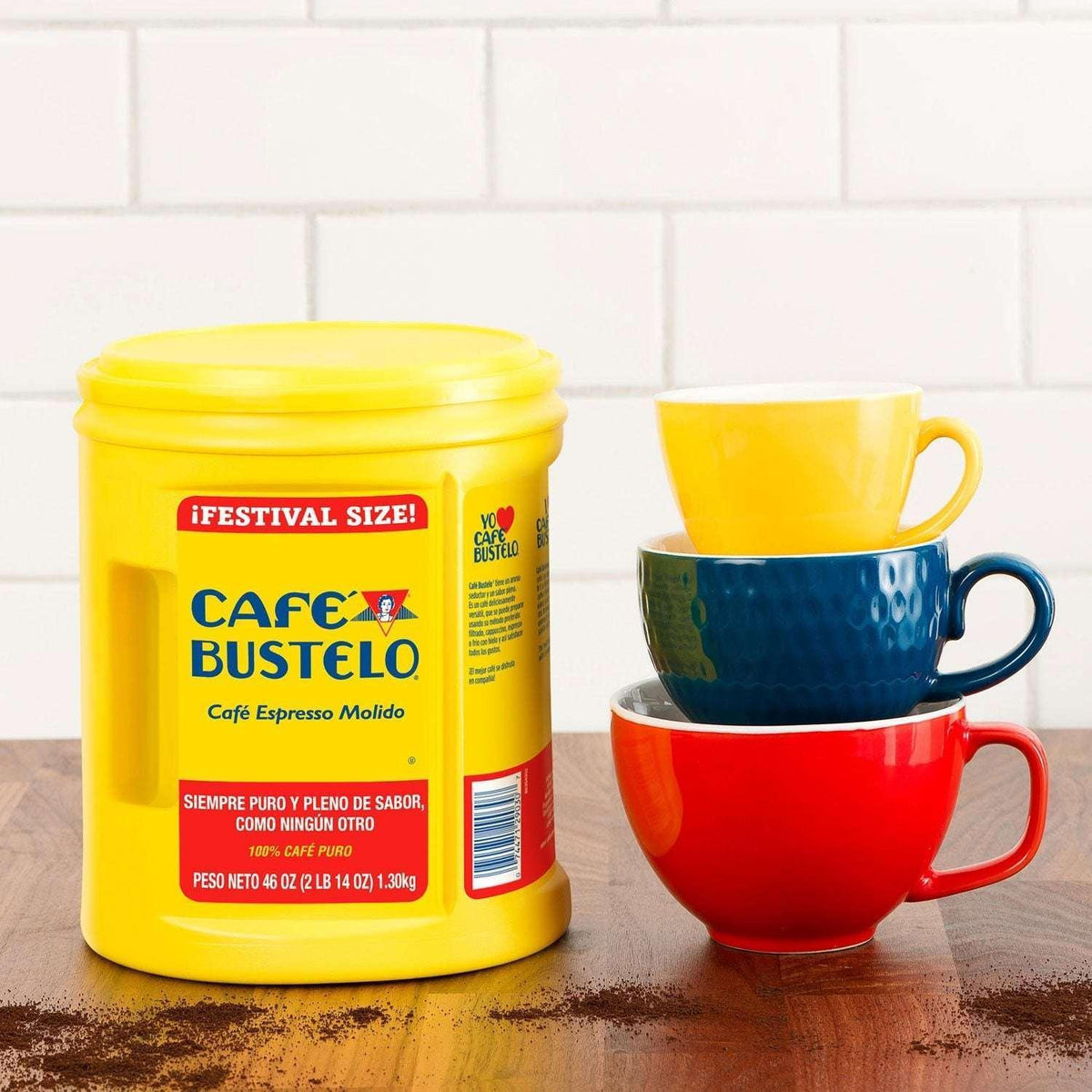 Café Bustelo Festival Size Dark Roast Ground Coffee, Espresso 46 oz.