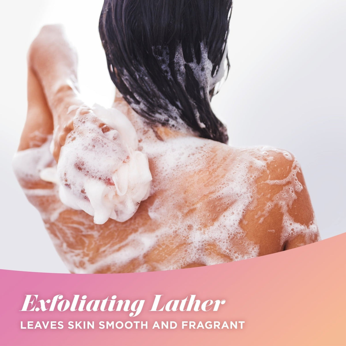 Caress Exfoliating Body Wash for Women, Shea Butter & Brown Sugar Shower Gel for All Skin 30 fl oz
