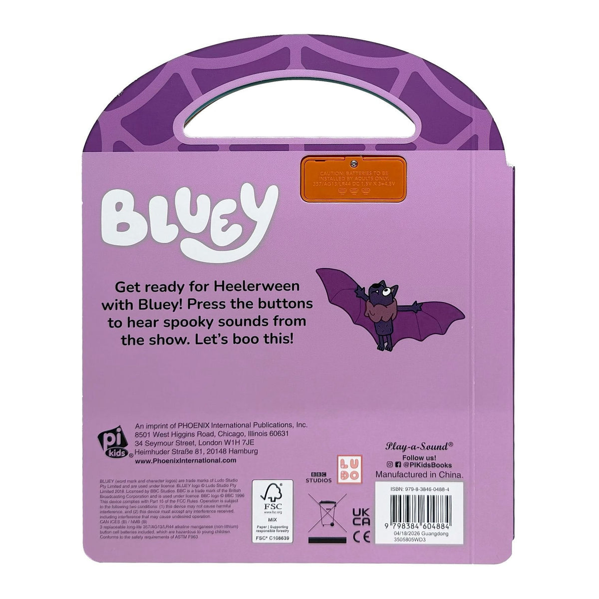 Carry-Along Sound Book Deluxe Bluey Halloween by PI Kids, Hardcover