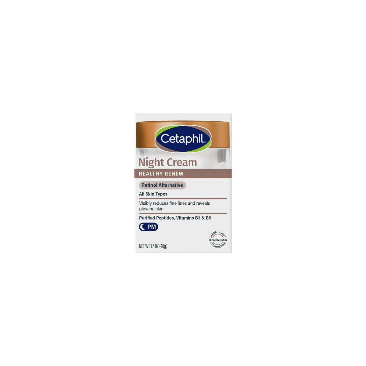 Cetaphil Healthy Renew Night Cream for Sensitive Skin with Anti-Aging, 1.7 oz