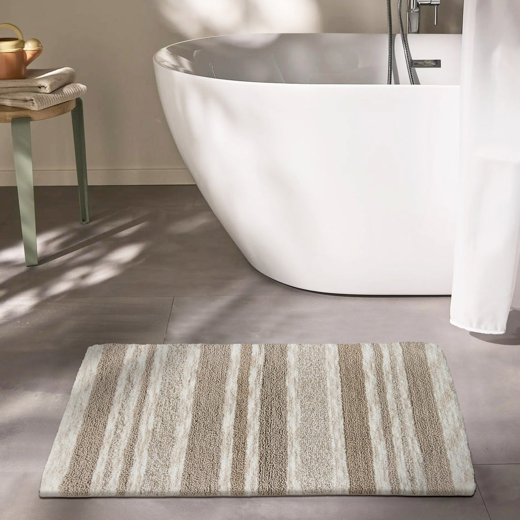 Cotton Stripe Bath Mat