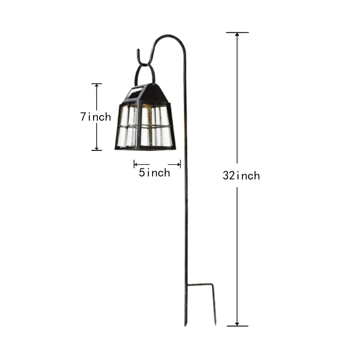 Deck Impressions Farmhouse Solar LED Shepherd's Hook Lanterns, 4-Pack