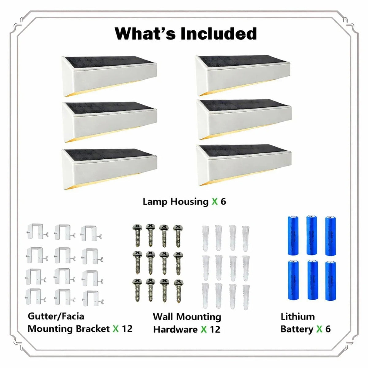 Deck Impressions Solar Gutter Light - 6 Pack
