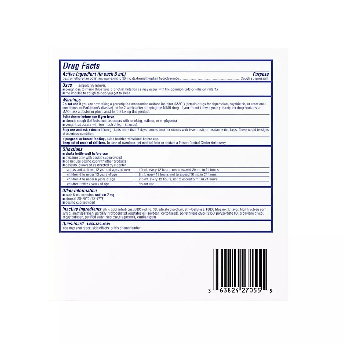 Delsym 12-Hour Cough Relief Liquid, 5 oz Bottles, 2 Pack