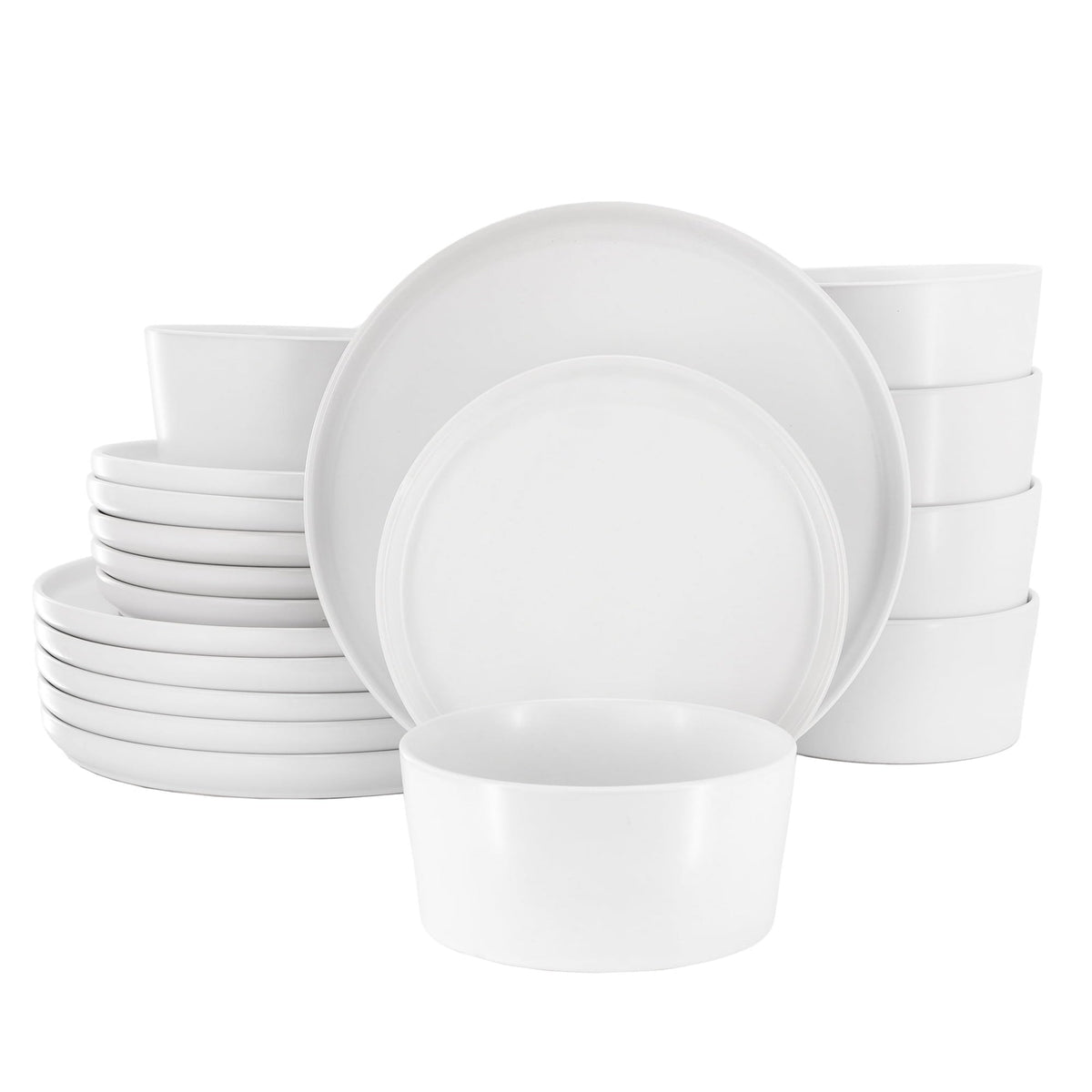 Elama Josh 18 Piece Stoneware Dinnerware Set, Tableware Setting Service for 6