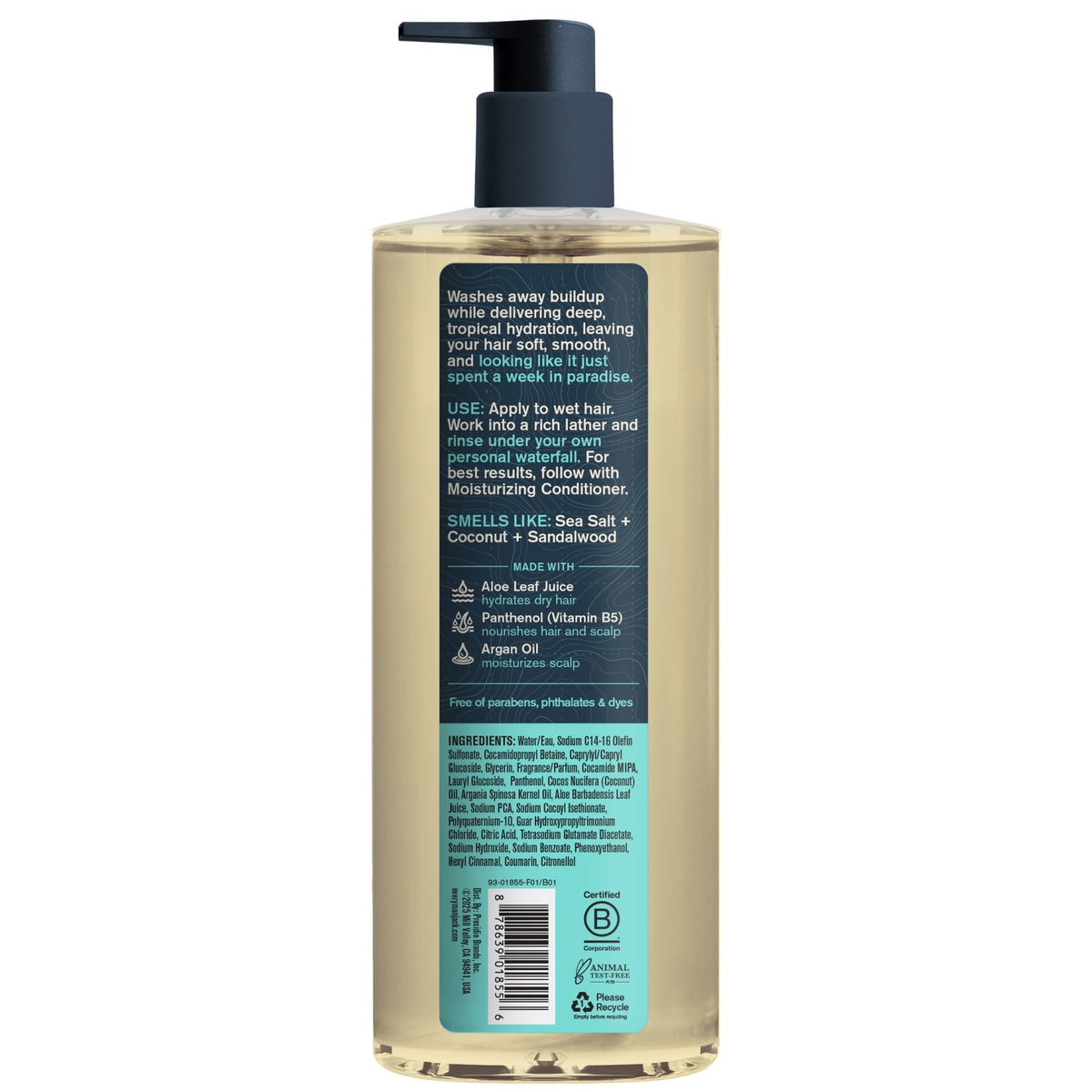 Every Man Jack Men's Refreshing Shampoo - Caribbean Coconut - Made w/ Plant Powered Moisturizing Ingredients like Coconut & Argan Oil - 12 fl oz (PACK OF 3 )