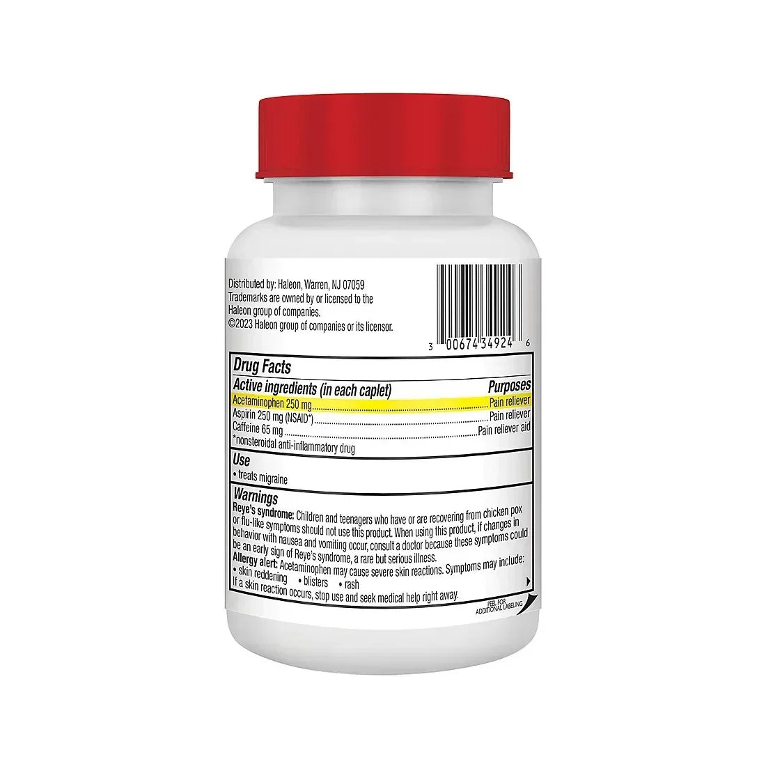 Excedrin Migraine Pain Relief Caplets, 300 Count