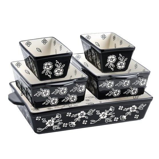 Farmhouse Floral 5-piece Oven to Table Set