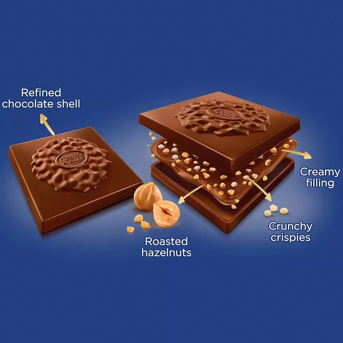 Ferrero Rocher Assorted Chocolate Hazelnut Squares, 16.7 oz.