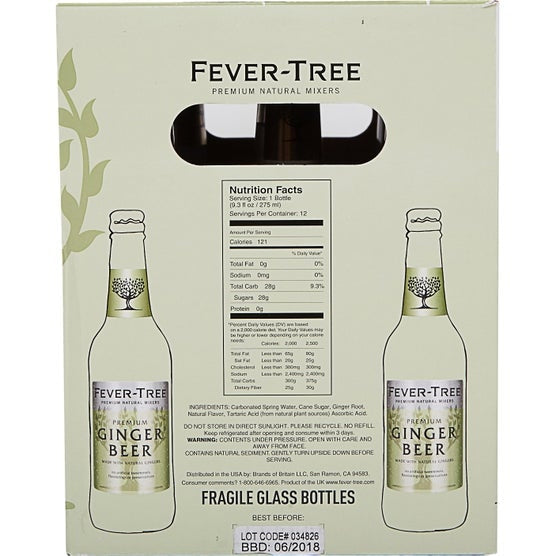 Fever Tree Ginger Beer, 9.3 fl oz, 12-count