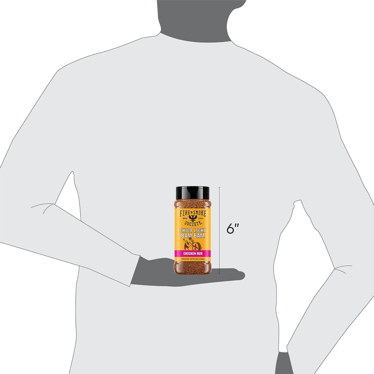 Fire & Smoke Society Chica Licka Bam Bam BBQ Seasoning, Chicken Rub, 16.3 oz.