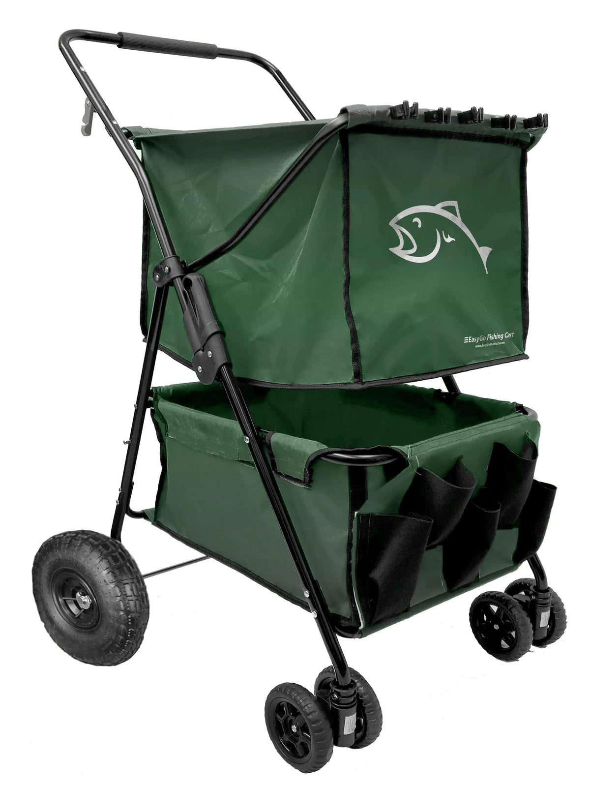 Fishing Chair with Rod Holder Built In Cooler Hands Free Fishing Pole Holder - Storage Pouch Storage Bag for Fishing Accessories Full Size Portable & Folding Ruler for Measuring Fish
