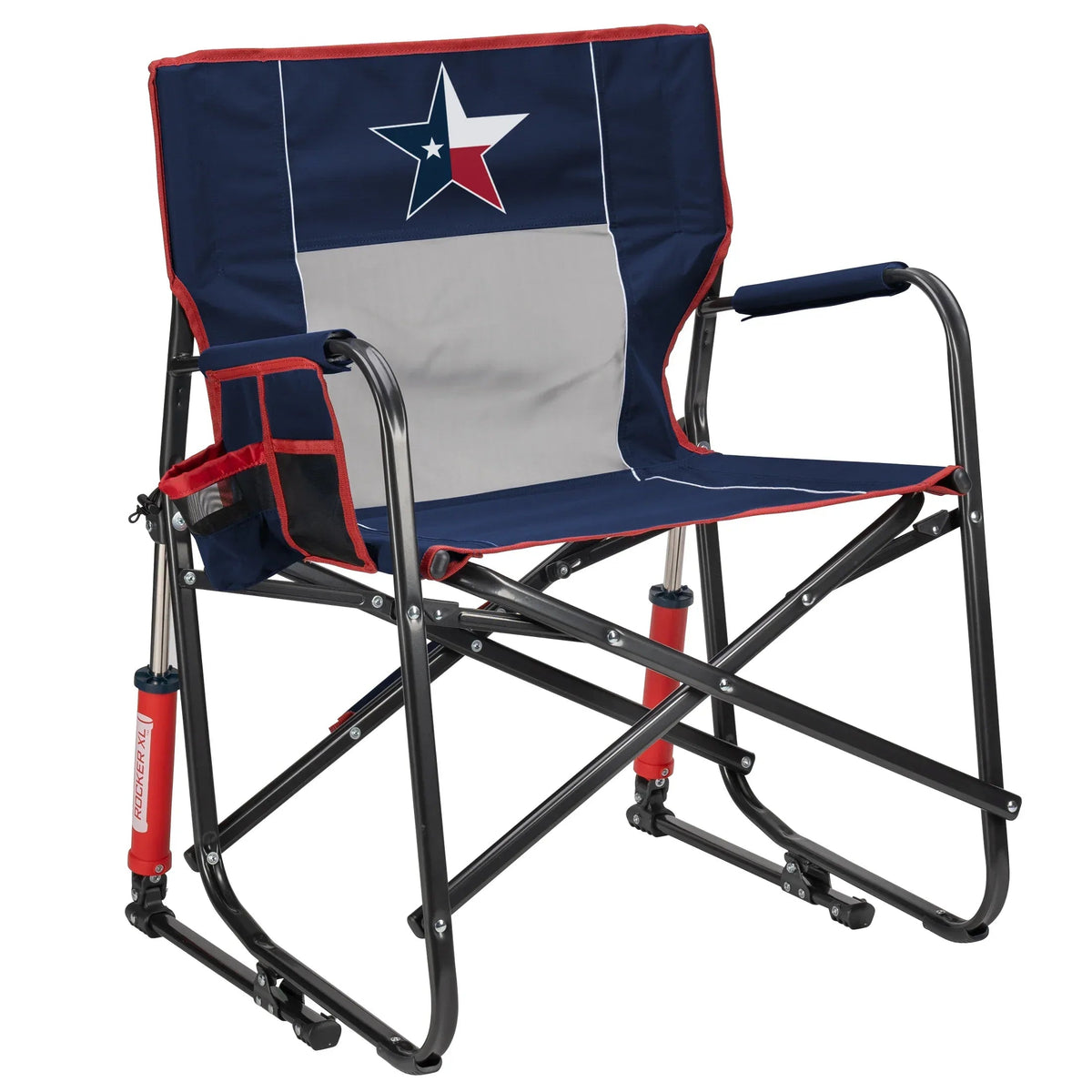 GCI Outdoor Freestyle Rocker XL Oversized Foldable Rocking Camp Chair, Americana