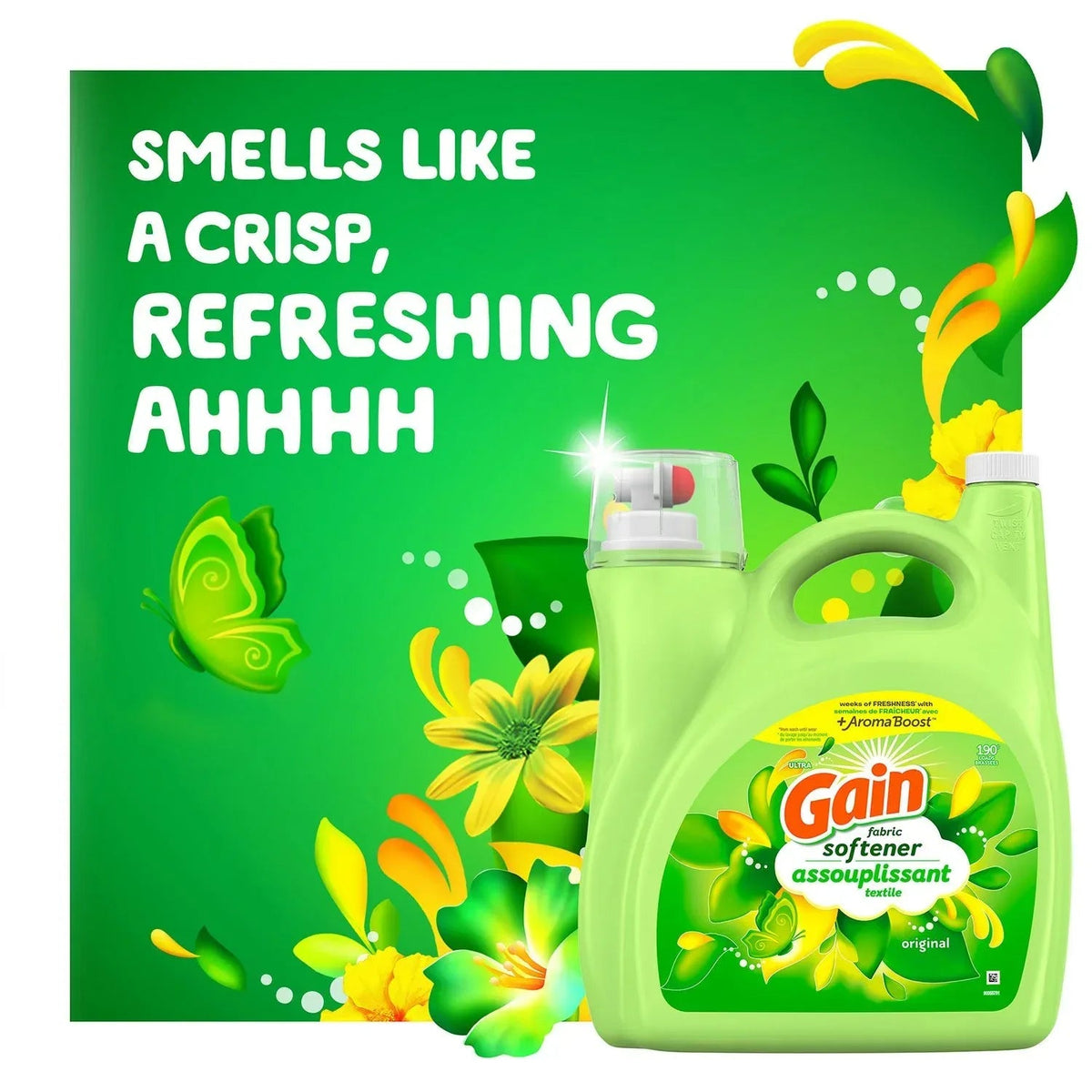 Gain Liquid Fabric Softener, Original Scent, 244 loads, 143 fl. oz.