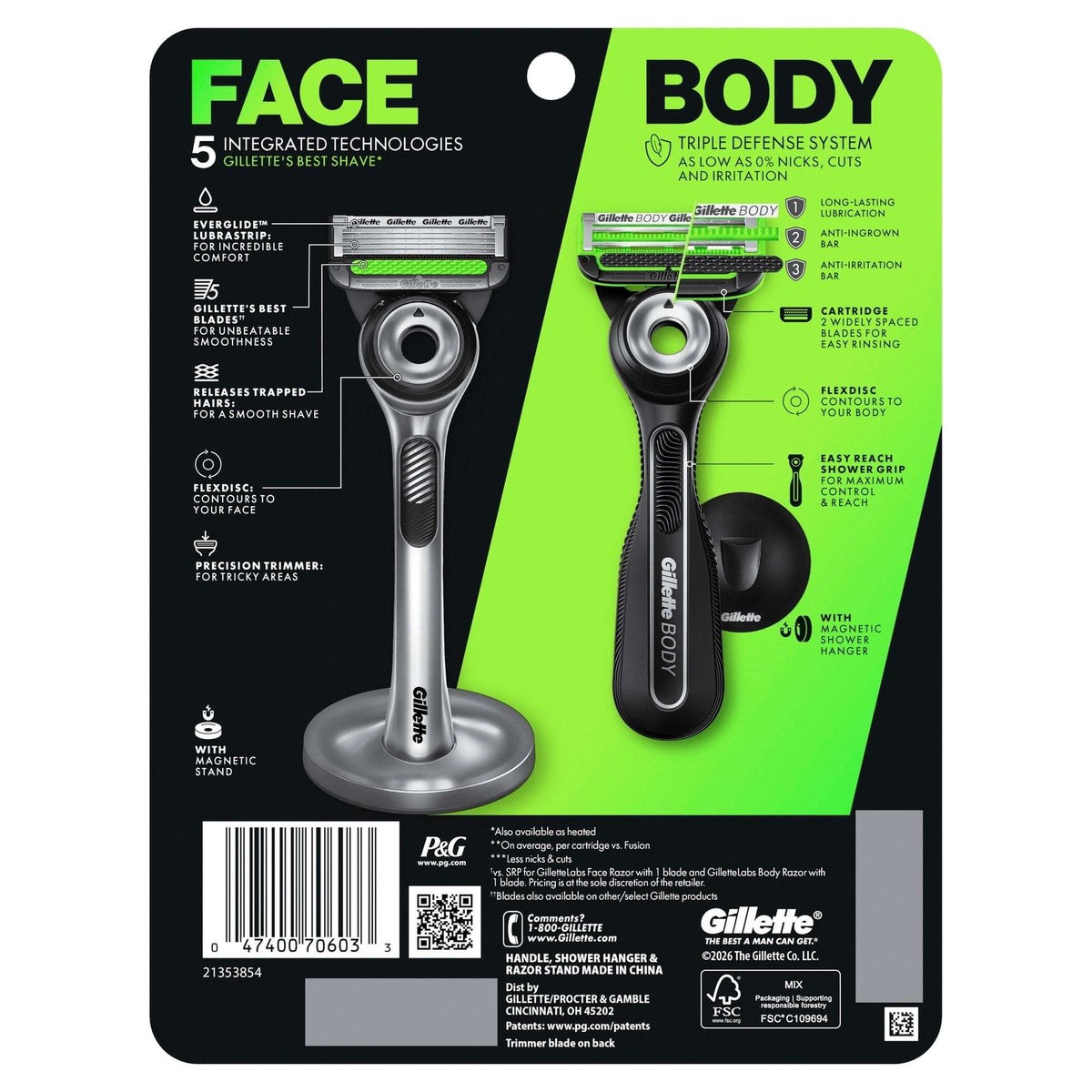 GilletteLabs Razor Duo Pack, GilletteLabs Face Razor and Body + Intimate Razor