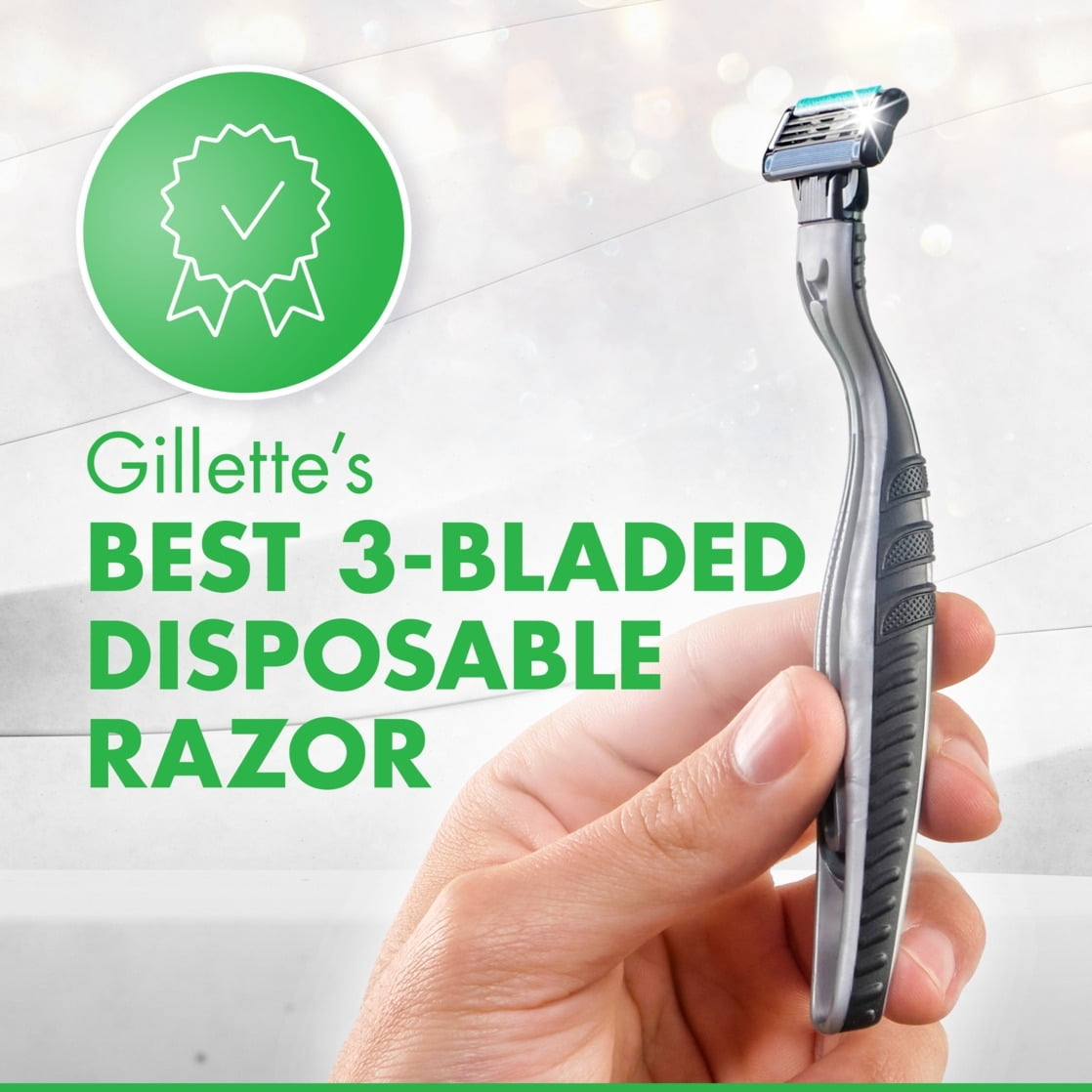 Gillette Mach 3 Sensitive Men 3 Blade Disposable Razor,3 count