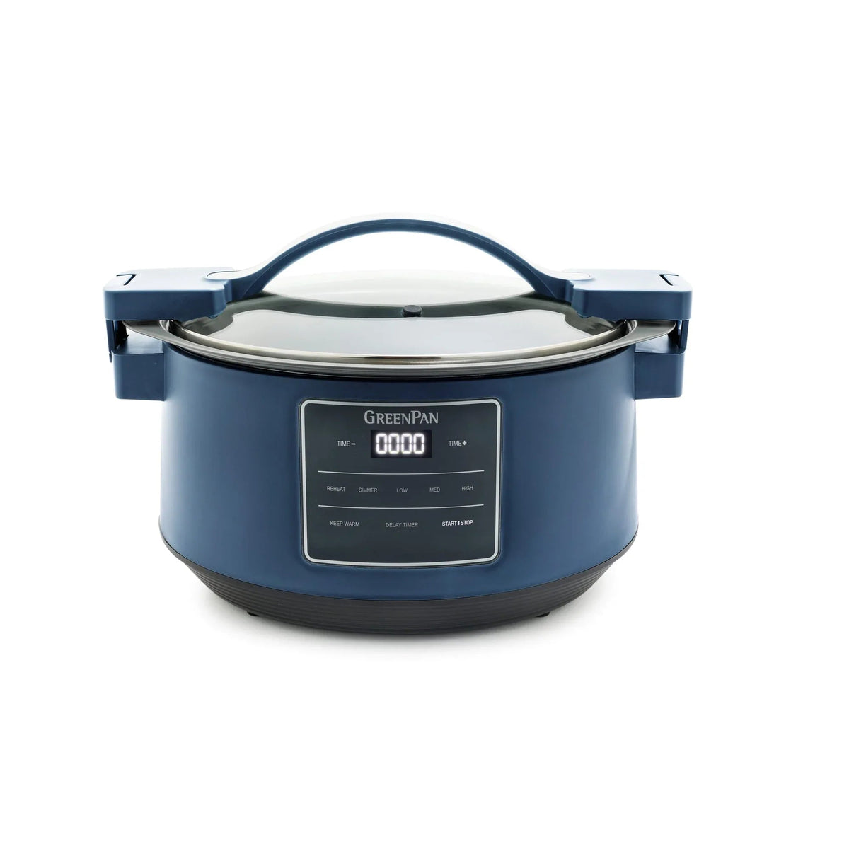 GreenPan 8 Quart Locking Lid Slow Cooker, Healthy Ceramic Nonstick, Graphite