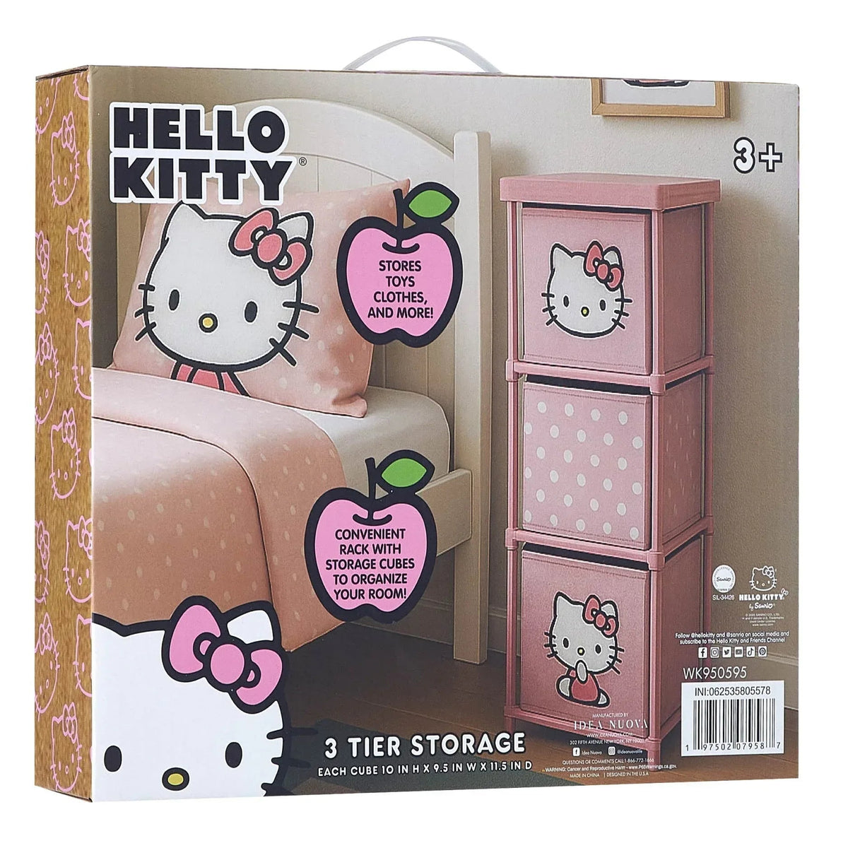 Hello Kitty Kids' Storage Tower, Pink