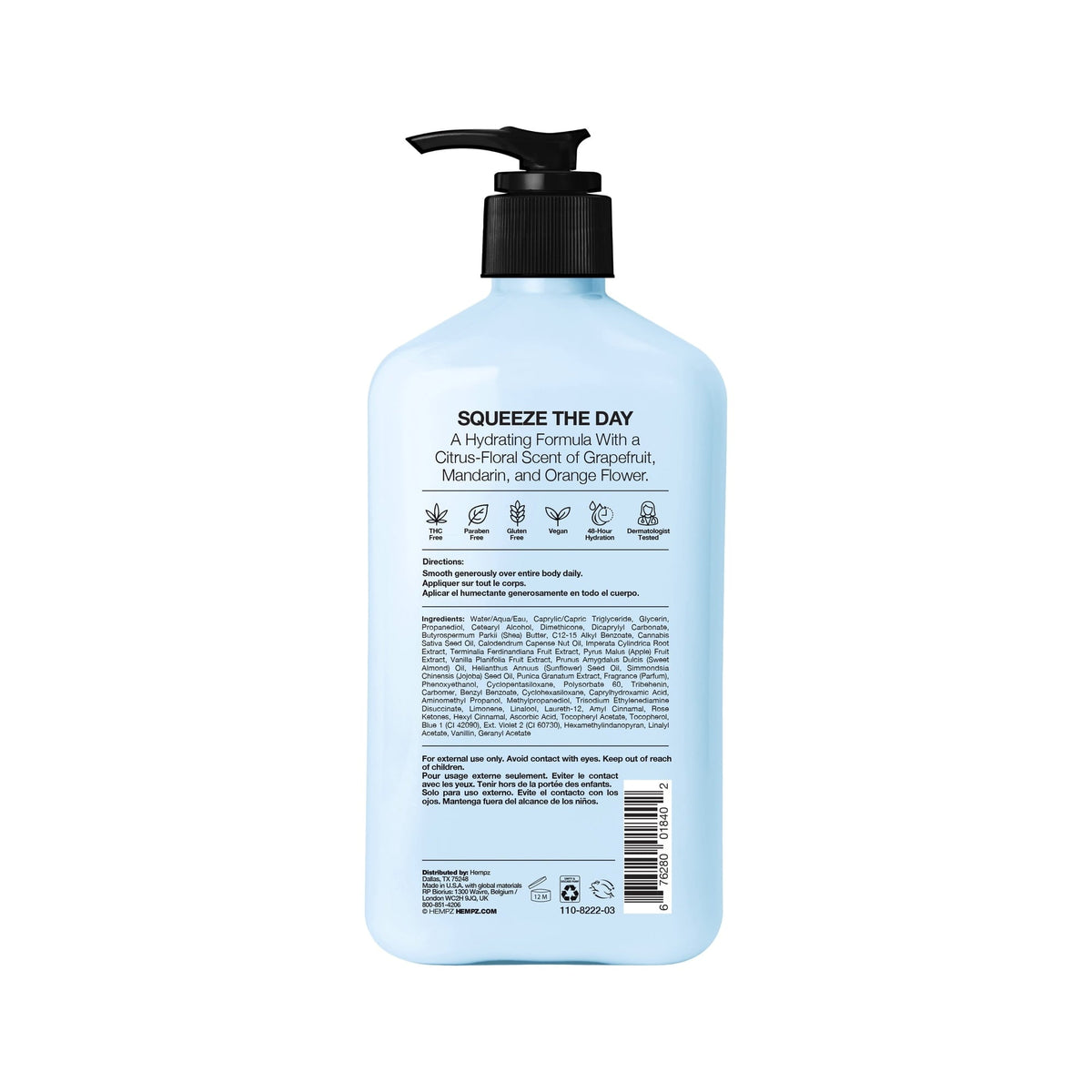 Hempz Triple Moisture Hydrating Body Lotion for Mature & Dry Skin, 17 fl oz
